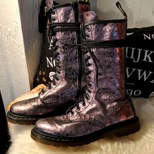 Metallic Lavender Doc Martin Boots